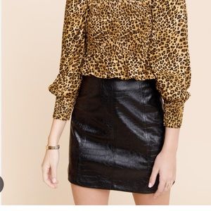 Kayla Snake Skin Mini Skirt